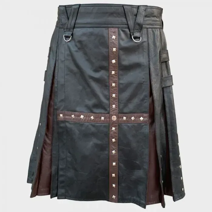 Black_And_Brown_Leather_Kilt_For_Men____Kilt_4_kiltshub.com_.webp
