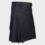 Black Denim Kilt for Men - Image 3