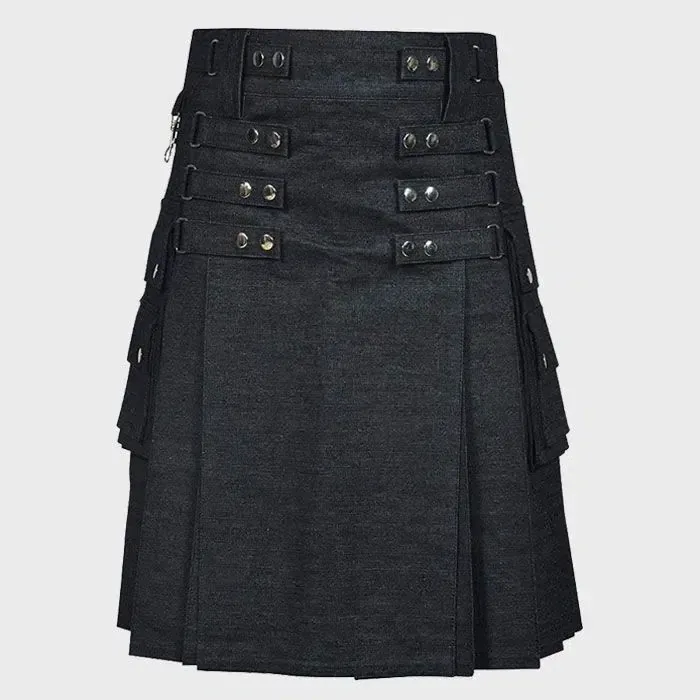 Black_Denim_Utility_Kilt_for_Men___Scotland_Kilt_3 Black_Denim_Utility_Kilt_for_Men___Scotland_Kilt_3