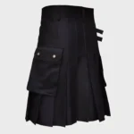 Black Wedding Utility Kilt for Active Men
