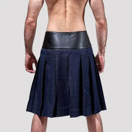 Blue_Denim_Leather_Kilt_With_Leather_Pouch___Scotland_Kilt_Kiltshub.com_4