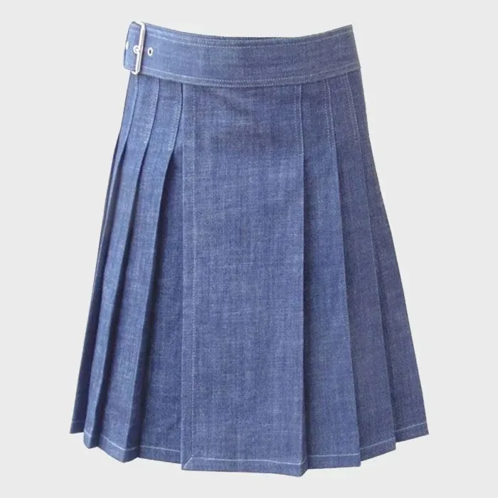 Light Blue Denim Kilt - Image 3