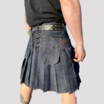 Mens Blue Denim Utility Kilt - Image 2