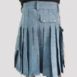 Sky Blue Denim Utility Kilt - Image 3