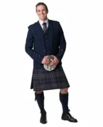 Arran Mist Tartan With Tweed Jacket Outfit