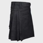Black Denim Kilt for Men