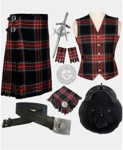 black_stewart_tartan_kilt_package_deal