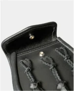 Black Studded Leather Day Sporran With Braided Tassel - Image 4