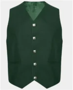 Green Wool Tweed Argyle Kilt Jacket and Vest - Image 3
