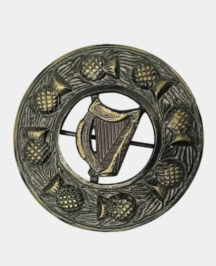 irish_harp_fly_plaid_antique_brooch_1_Kiltshub.com.webp