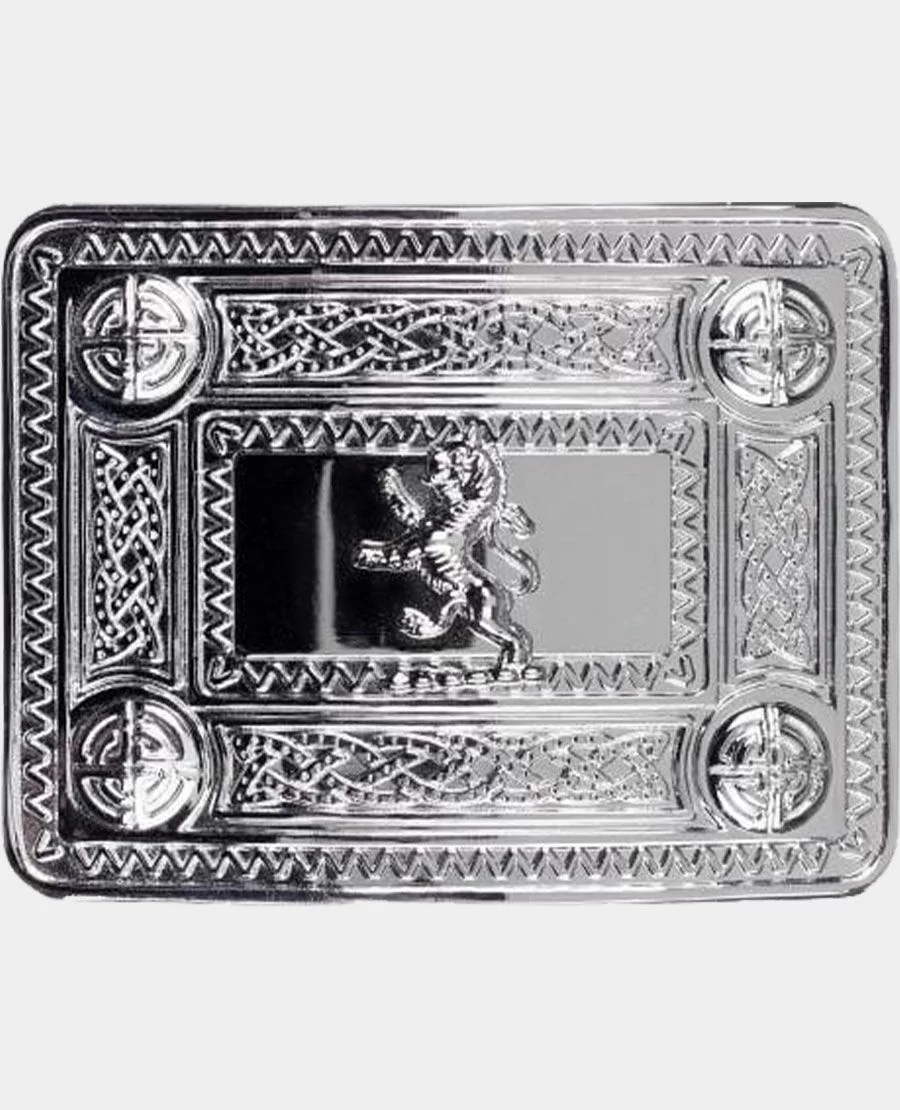 lion_rampant_celtic_knot_belt_buckle-chrome_finish.jpg.webp Lion Rampant Celtic Knot Belt Buckle - Chrome Finish - Image 1