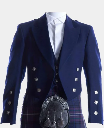 Navy Blue Prince Charlie Jacket and Waistcoat