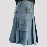 Sky Blue Denim Utility Kilt
