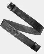 thistle_embossed_black_leather_kilt_belt_Kiltshub.com