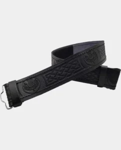 thistle_embossed_black_leather_kilt_belts_Kiltshub.com.webp