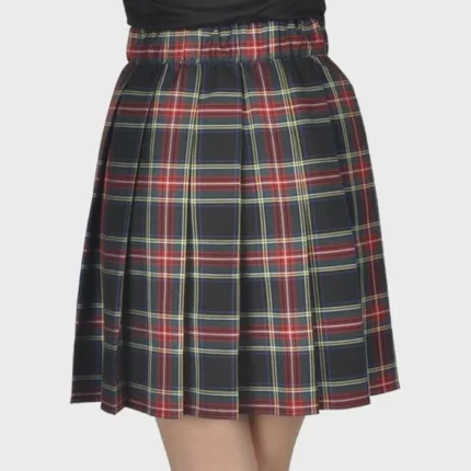 black_stewart_tartan_kilt_for_women_back_Kiltshub.com